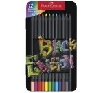 FABER-CASTELL Buntstifte Black Edition, Etui mit 12