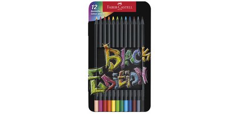 FABER-CASTELL Black Edition Colored Pencils, case of 12