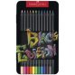 FABER-CASTELL Crayon de couleur Black Edition, étui de 12