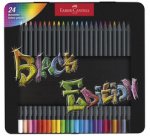 FABER-CASTELL Crayon de couleur Black Edition, étui de 24
