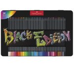 FABER-CASTELL Crayon de couleur Black Edition, étui de 36