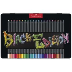 FABER-CASTELL Crayon de couleur Black Edition, étui de 36