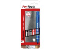 Marqueur permanent N60, pointe biseautée, étui de 4