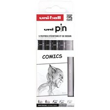 Technische stift PIN 'Comics' PF - set van 5 stuks