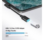 Câble adaptateur USB 3.2 Gen2, USB-C - USB-A, 0,2 m