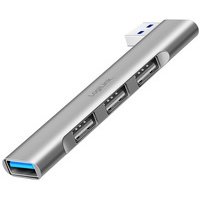 Hub USB 3.0 Ultraslim, 4 ports, boîtier aluminium