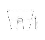 Pot pour balustrade 'OSAKA' (L)560x(P)300 mm, anthracite