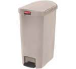 Collecteur à pédale Slim Jim, 68 litres, beige