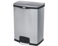 Collecteur à pédale Slim Jim, en métal, 90 litres