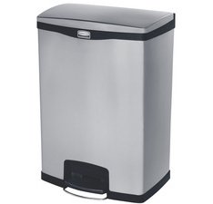 Collecteur à pédale Slim Jim, en métal, 90 litres