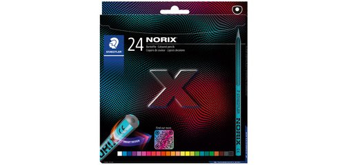 Crayon de couleur NORIX, étui en carton de 24