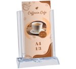 Porte-brochures de table, réglable, 1 compartiment