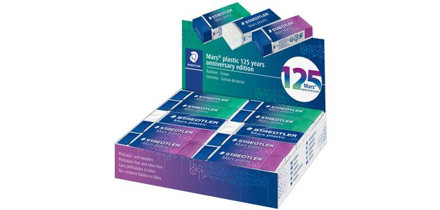 Gomme en plastique Mars plastic, présentoir de 20