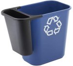 Corbeille à papier, 39 litres, PE, bleu