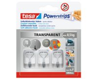 Crochet Powerstrips WIRED HOOK SMALL, transparent