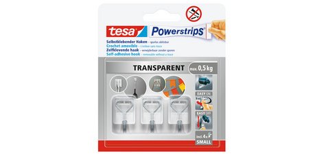 Crochet Powerstrips WIRED HOOK SMALL, transparent