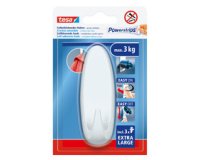 Crochet Powerstrips EXTRA LARGE ovale, blanc