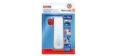 Powerstrips Haken EXTRA LARGE rechteckig, weiß