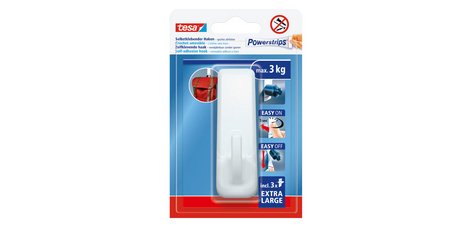 Powerstrips EXTRA LARGE rectangular hook, white