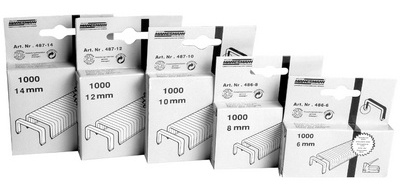 Agrafe, 14 mm, galvanisé, 1.000 pièces