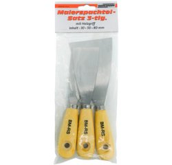 Set van plamuurmessen, 3 stuks