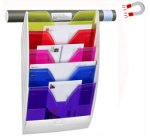 Happy by CEP présentoir mural magnétique avec 5 compartiments, blanc/couleurs assorties