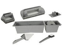 Kit de peintre, 9 pièces, gris