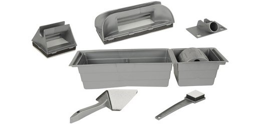 Painter's kit, 9 pieces, grey