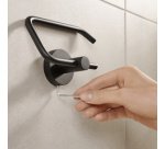 Support rouleau de papier toilette MOON BLACK, noir