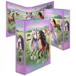 Classeur à motif 'Le monde des chevaux', A4