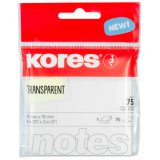 Notes adhésives 'TRANSPARENT', 75 x 75 mm, uni