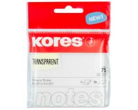 Notes adhésives 'TRANSPARENT', 75 x 75 mm, uni