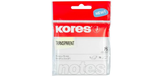 Notes adhésives 'TRANSPARENT', 75 x 75 mm, uni