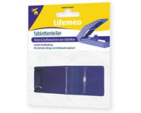 Coupe-comprimé avec réservoir, bleu