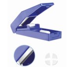 Coupe-comprimé avec réservoir, bleu