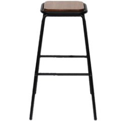 OSLO bar stool, set of 2, black frame