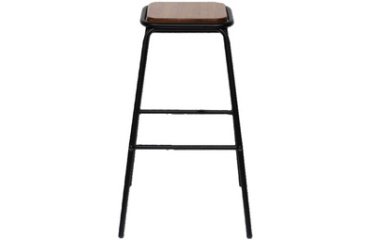 OSLO bar stool, set of 2, black frame