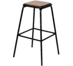 OSLO bar stool, set of 2, black frame