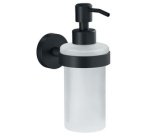 Distributeur de savon MOON BLACK, verre satiné, noir