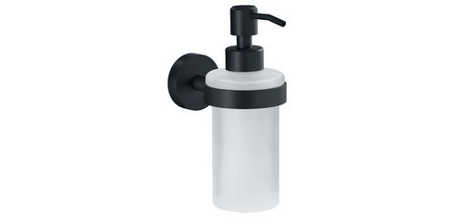 Distributeur de savon MOON BLACK, verre satiné, noir