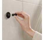 Support de serviette de toilette MOON BLACK, noir