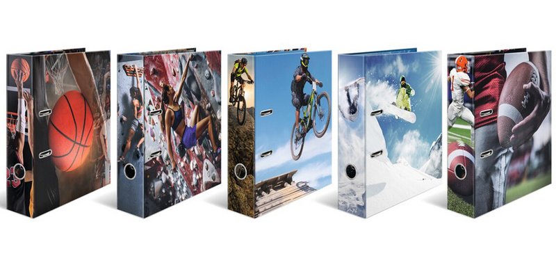 Classeur à motif 'Sport', A4, largeur du dos: 70 mm