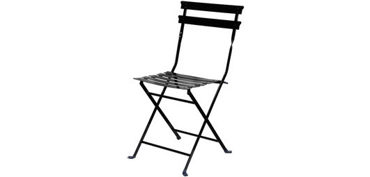 Chaise pliante d'extérieur EDEN, set de 2, noir