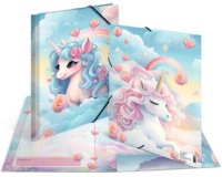 Chemise à élastique 'Happy Unicorns', carton, A4