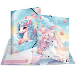 Chemise à élastique 'Happy Unicorns', carton, A4