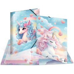 Chemise à élastique 'Happy Unicorns', carton, A4