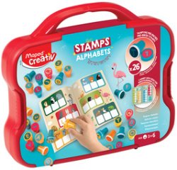 Creativ Set de tampons 'ALPHABET', dans une mallette