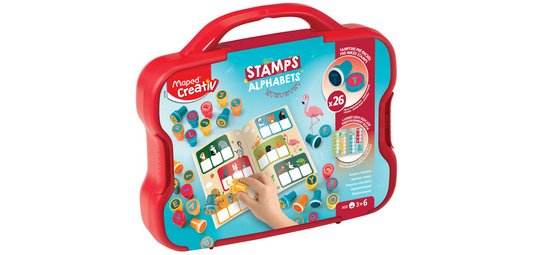 Creativ Set de tampons 'ALPHABET', dans une mallette