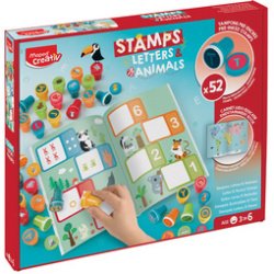 Creativ Coffret 52 tampons 'Lettres & Animaux'