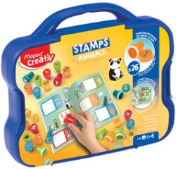 Creativ Set de tampons 'ANIMAUX', dans une mallette
